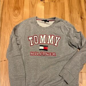 Tommy Hilfiger Gray Logo Crewneck Sweater